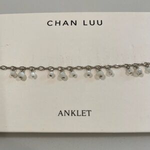 Chan Luu Sterling Silver & White Mother of Pearl Anklet